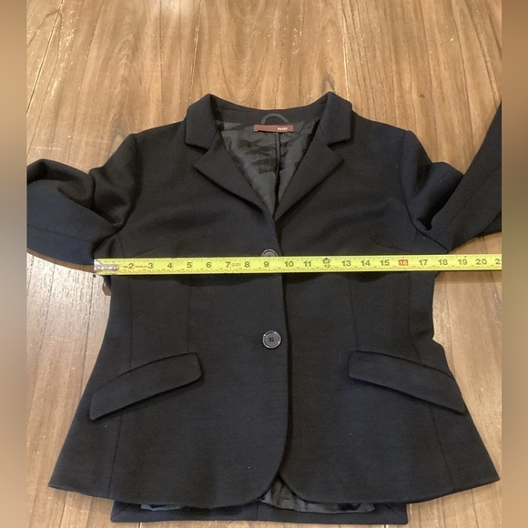 Bally black collar office jacket 2 button up blazer medium - Picture 7 of 12